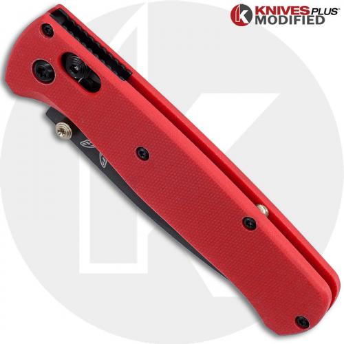 Benchmade Bugout 535GRY1 Knife + Flytanium Red G10 Scales - Installed FREE