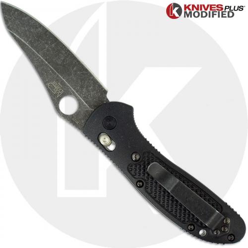 MODIFIED Benchmade Griptilian Knife 550HG - S30V - Acid Stonewash - Sheepsfoot