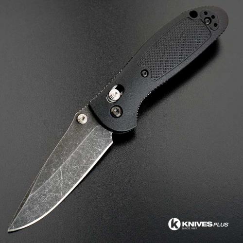 MODIFIED Benchmade Mini Griptilian Knife 556 - S30V - Acid Stonewash - Drop Point