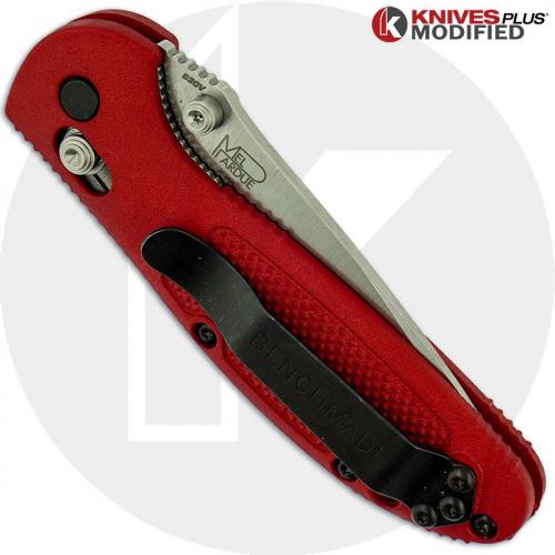 MODIFIED Benchmade Mini Griptilian Knife - The Red Dragon - Satin