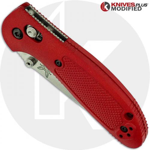 MODIFIED Benchmade Mini Griptilian Knife - The Red Dragon - Satin