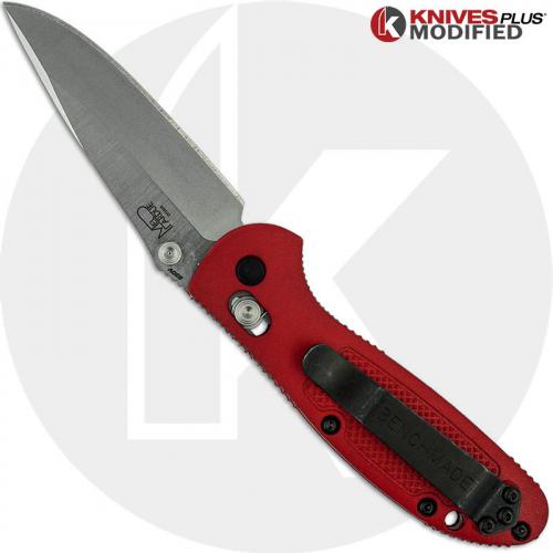 MODIFIED Benchmade Mini Griptilian Knife - The Red Dragon - Satin