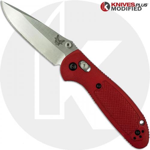 MODIFIED Benchmade Mini Griptilian Knife - The Red Dragon - Satin