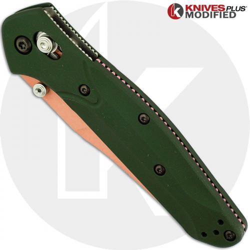MODIFIED Benchmade 940 Osborne Knife - CopperWash - Aluminum Handle