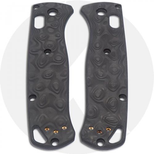 KP Custom Carbon Fiber Damascus Pattern Scales for Benchmade Bugout Knife - Contoured