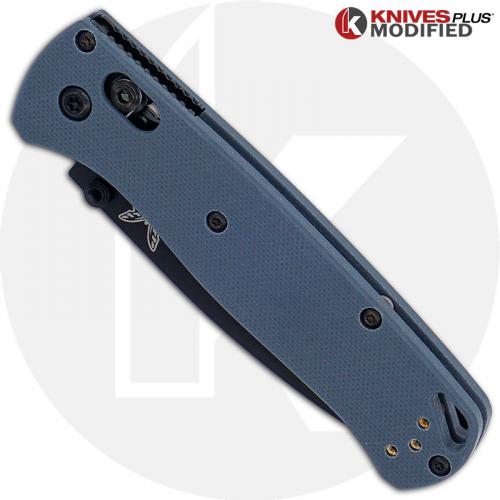 MODIFIED Benchmade Bugout 535BK Knife + KP Slate Blue G10 Scales