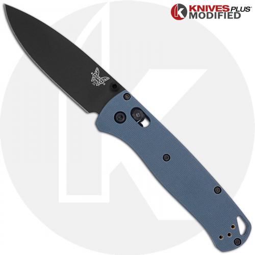 MODIFIED Benchmade Bugout 535BK Knife + KP Slate Blue G10 Scales