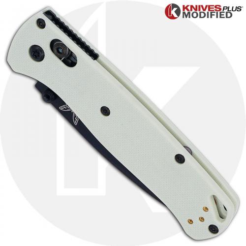 MODIFIED Benchmade Bugout 535BK Knife + KP White Bone G10 Scales