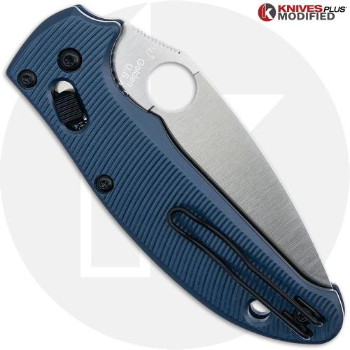 MODIFIED Spyderco Manix 2 LW Salt MagnaCut Knife + AWT Exclusive Midnight Blue Scales - Aggressive Milling