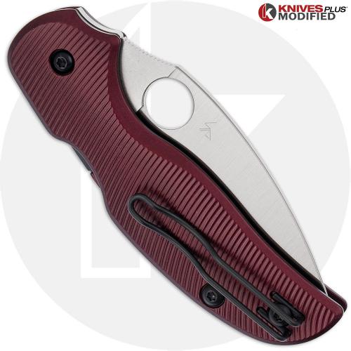 MODIFIED Spyderco Sage 5 Lightweight - MagnaCut - AWT Exclusive Oxblood Contoured Scales