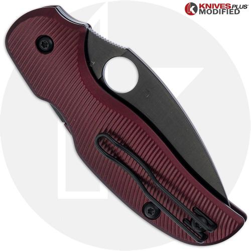MODIFIED Spyderco Sage 5 G10 - TiCN MagnaCut + AWT Exclusive Oxblood Contoured Scales