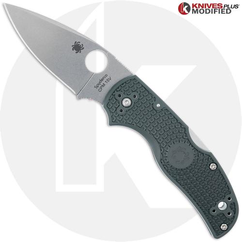 MODIFIED Spyderco Native 5 LW Knife - 15V Blade - Iron Moss Rit Dyed Handle