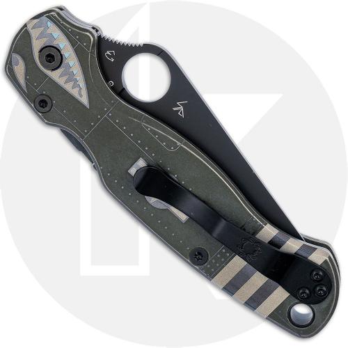 MODIFIED Spyderco Para Military 2 Salt DLC MagnaCut Knife + KP Titanium Panzer Cerakote Warthog Scales