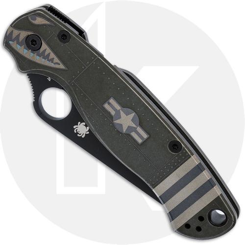 MODIFIED Spyderco Para Military 2 Salt DLC MagnaCut Knife + KP Titanium Panzer Cerakote Warthog Scales