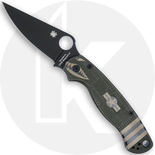 MODIFIED Spyderco Para Military 2 Salt DLC MagnaCut Knife + KP Titanium Panzer Cerakote Warthog Scales