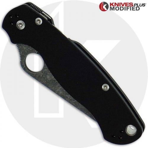 MODIFIED Spyderco Para Military 2 - Acid Stonewash - Black G10