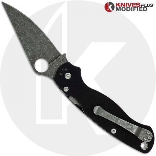 MODIFIED Spyderco Para Military 2 - Acid Stonewash - Black G10