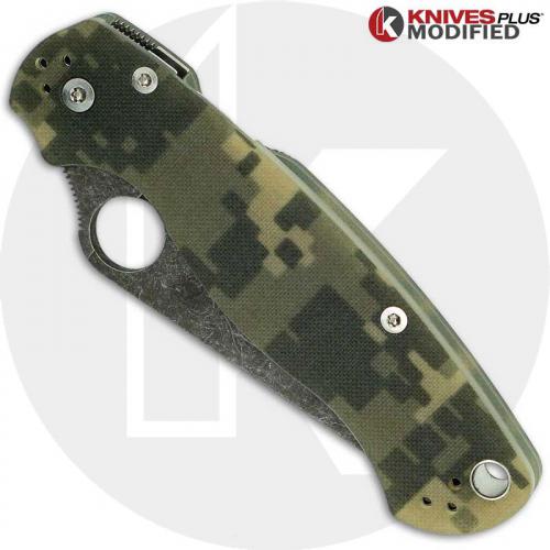 MODIFIED Spyderco Para Military 2 - Acid Stonewash - Digital Camo G10