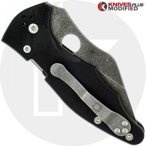 MODIFIED Spyderco Yojimbo 2 Knife - ACID WASH - C85GP2