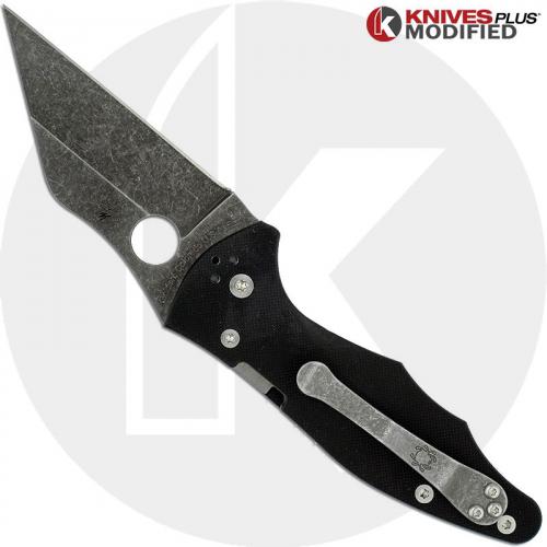 MODIFIED Spyderco Yojimbo 2 Knife - ACID WASH - C85GP2