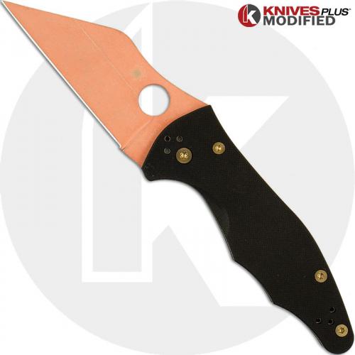 MODIFIED Spyderco Yojimbo 2 Knife - COPPERWASH - C85GP2