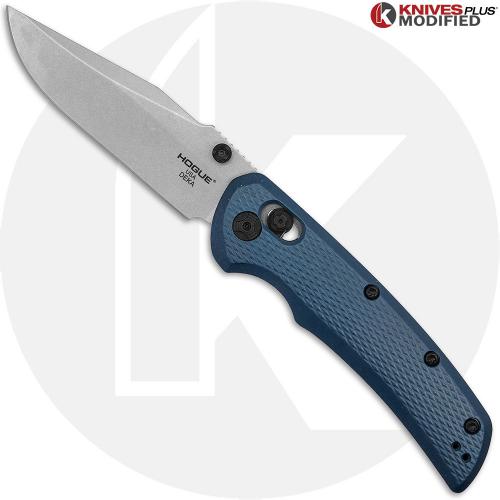 MODIFIED Hogue Deka - MagnaCut Clip Point - AWT Exclusive Midnight Blue Scales - Checker Milling