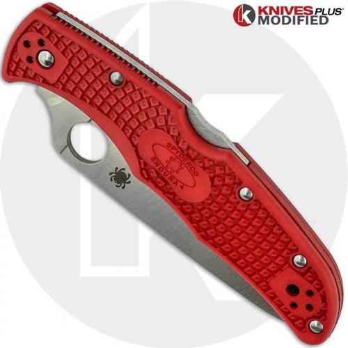 MODIFIED Spyderco Endura 4 - The Red Dragon - Rit Dyed Handle