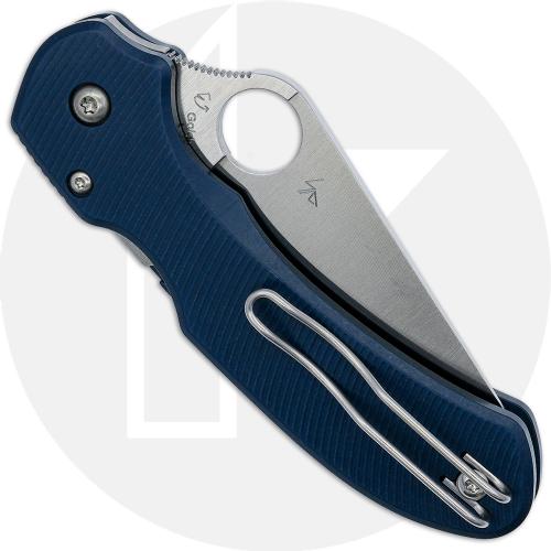 MODIFIED Spyderco Para 3 LW Knife SPY27 + Exclusive AWT Midnight Blue Scales