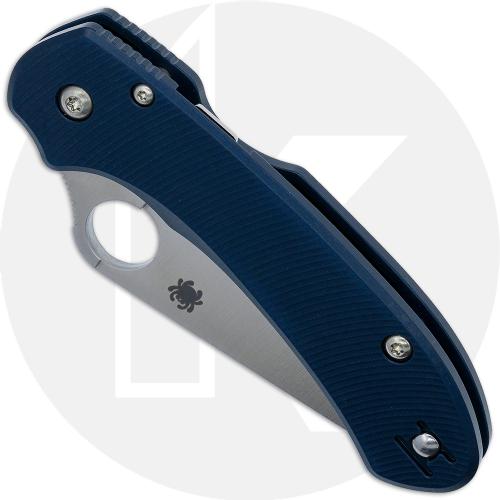 MODIFIED Spyderco Para 3 LW Knife SPY27 + Exclusive AWT Midnight Blue Scales