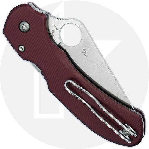 MODIFIED Spyderco Para 3 LW Knife SPY27 + Exclusive AWT Oxblood Scales