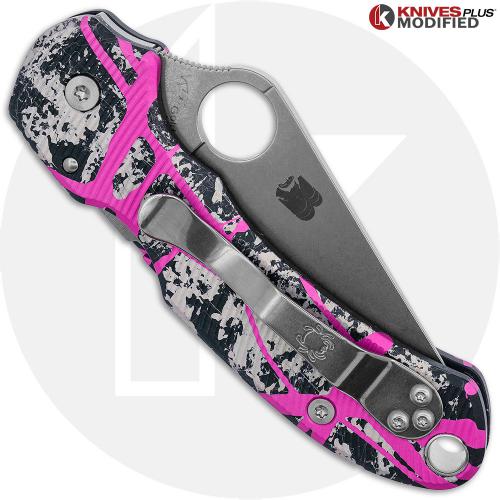 MODIFIED Spyderco Para 3 Knife 15V Sprint Run + AWT Aggressive Agent Custom Anodized Scales