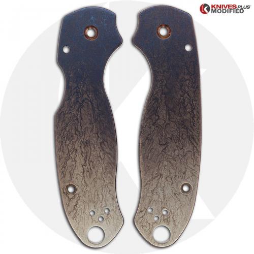 KP Custom Titanium Scales for Spyderco Para 3 Knife - Quasar Finish