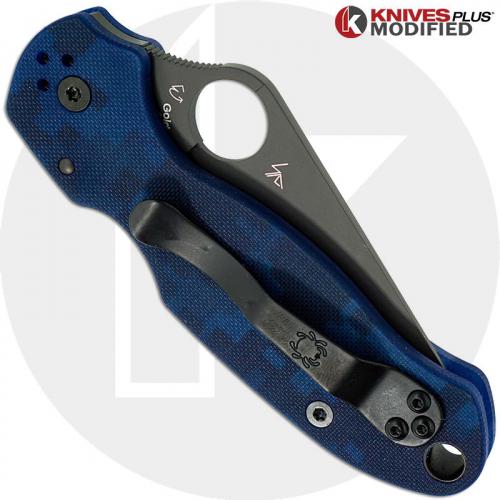 MODIFIED Spyderco Para 3 Knife - Urban Digital Camo - Rit Dyed Handle