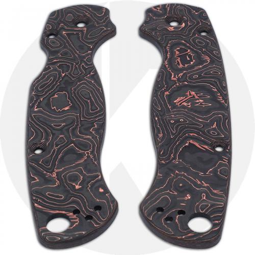 KP Custom Carbon Fiber and Copper Scales for Spyderco Para Military 2 Knife