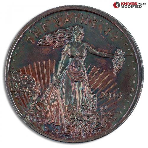 MODIFIED Copper Zombucks - Currency of the Apocalypse - The Saint - Toned