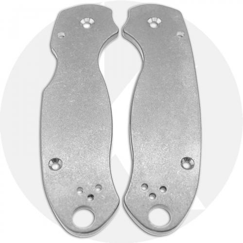 KP Custom Titanium Scales for Spyderco Para 3 Knife - Stonewash Finish