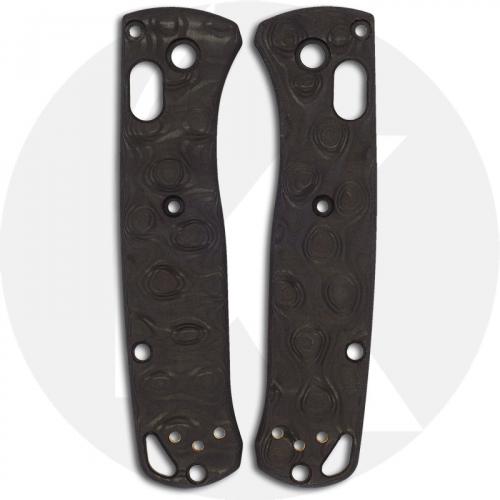 KP Custom Carbon Fiber Damascus Pattern Scales for Benchmade Mini Bugout Knife - Contoured