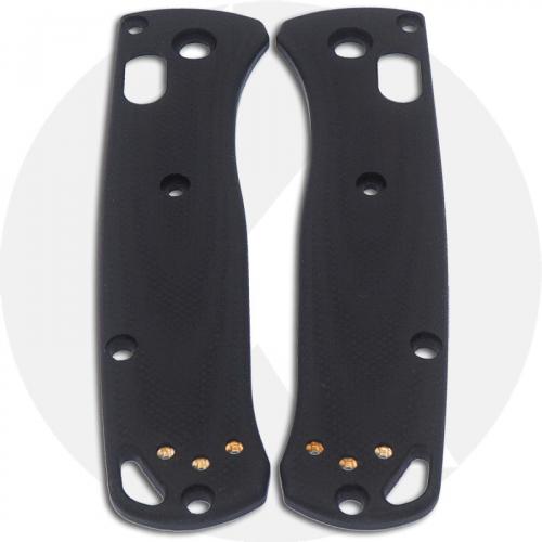 KP Custom G10 Scales for Benchmade Mini Bugout Knife - Black - Contoured