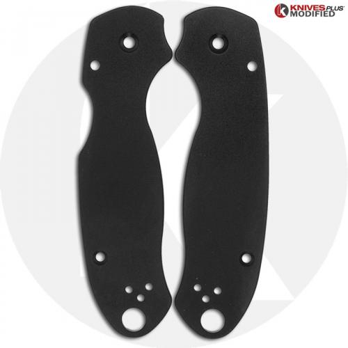 KP Custom Titanium Scales for Spyderco Para 3 Knife - Black Anodized Finish