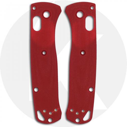 KP Custom G10 Scales for Benchmade Mini Bugout Knife - Red - Contoured