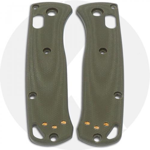 KP Custom G10 Scales for Benchmade Mini Bugout Knife - OD Green - Contoured