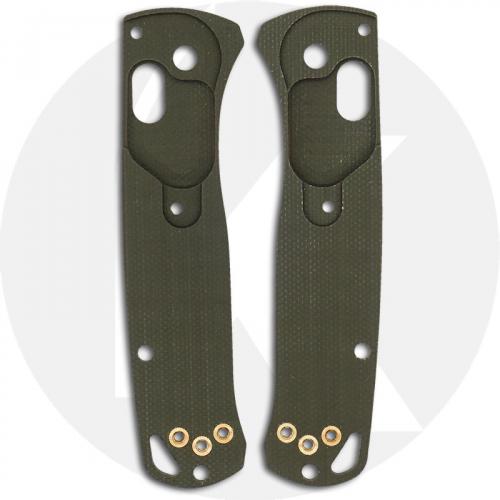 KP Custom G10 Scales for Benchmade Mini Bugout Knife - OD Green - Contoured