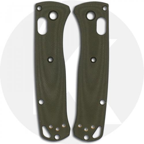 KP Custom G10 Scales for Benchmade Mini Bugout Knife - OD Green - Contoured