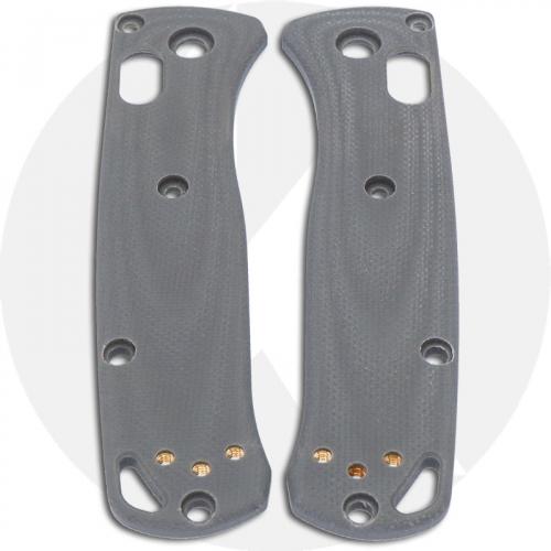 KP Custom G10 Scales for Benchmade Mini Bugout Knife - Grey - Contoured