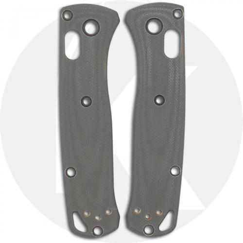 KP Custom G10 Scales for Benchmade Mini Bugout Knife - Grey - Contoured