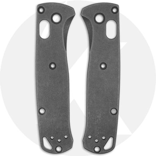 KP Custom Titanium Scales for Benchmade Mini Bugout Knife - Blasted + Stonewashed