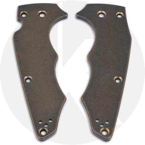 KP Titanium Scale for Spyderco YoJumbo Knife - Ironforge Bronze Finish