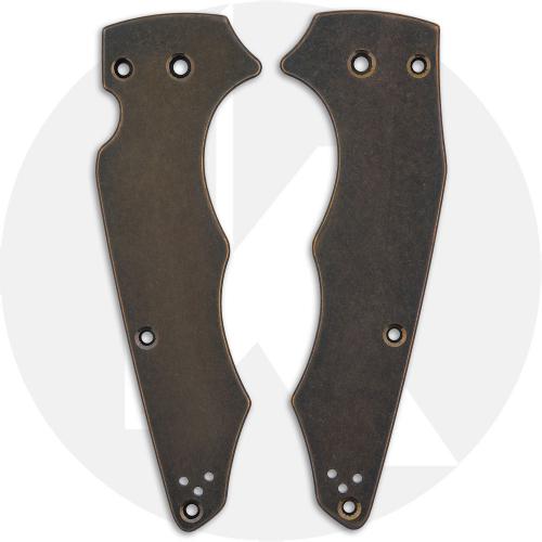 KP Titanium Scale for Spyderco YoJumbo Knife - Ironforge Bronze Finish