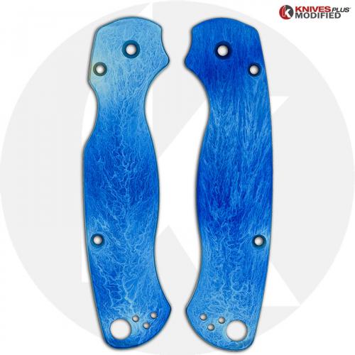 KP Custom Titanium Scales for Spyderco Para Military 2 Knife - Nebula Finish