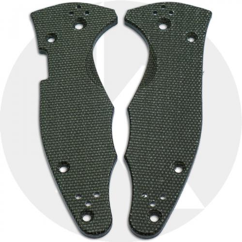 KP Custom Micarta Scales for Spyderco Yojimbo 2 Knife - OD Green Linen